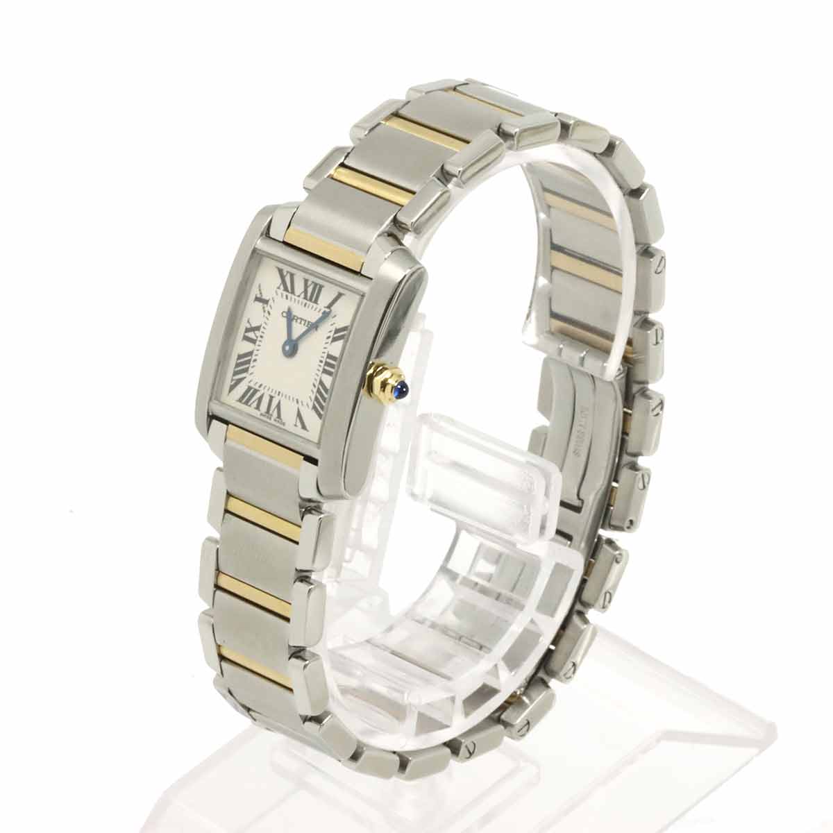 Tank Francaise SM W51007Q4 750 YG Quartz Cream Dial Ladies