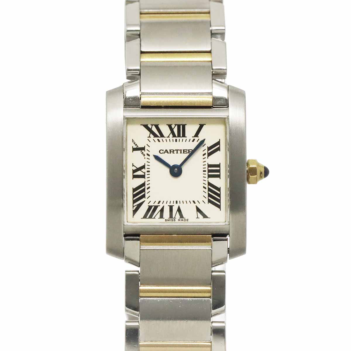Tank Francaise SM W51007Q4 750 YG Quartz Cream Dial Ladies