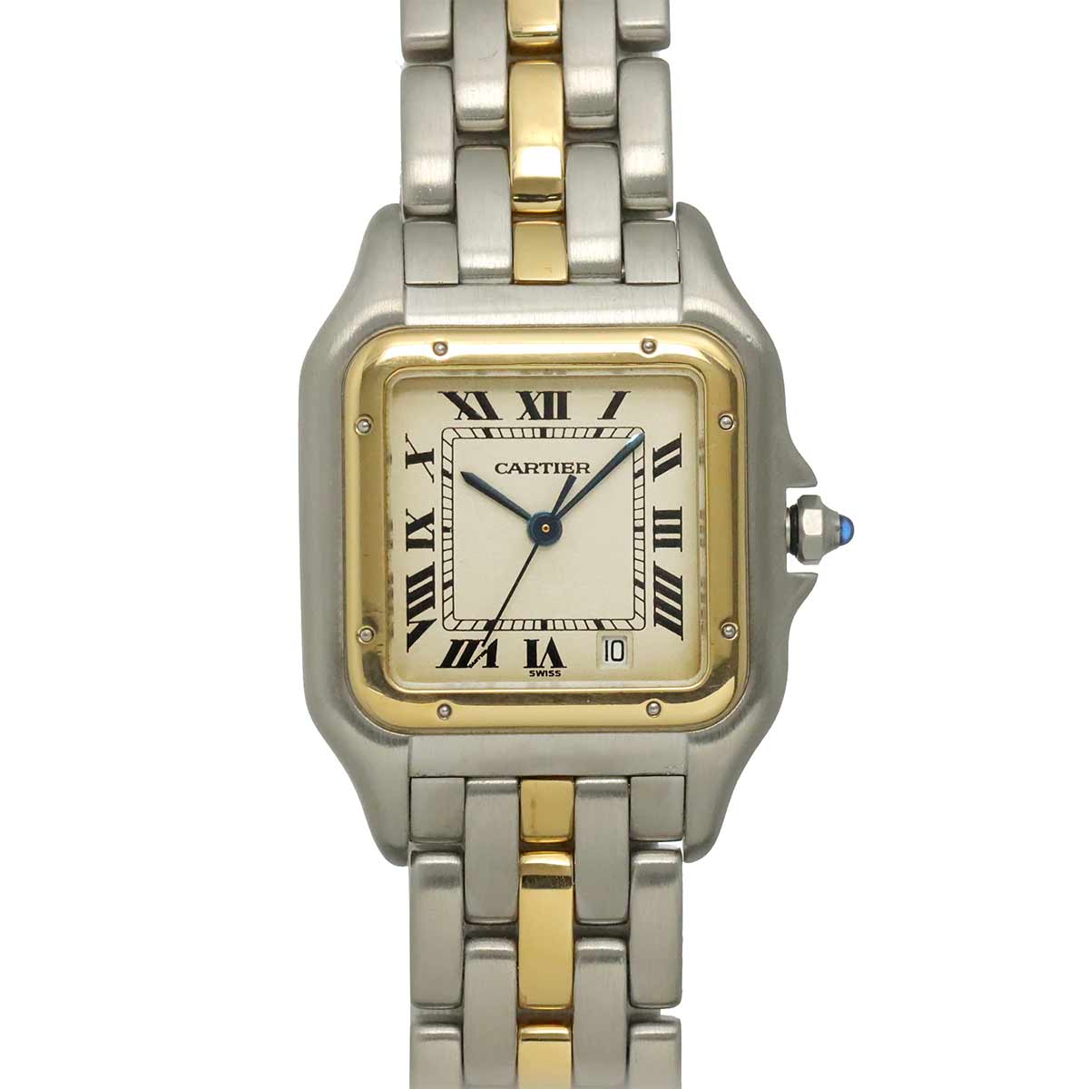 Panthere MM 1Row W25028B5 YG Quartz Date Cream Dial Boys