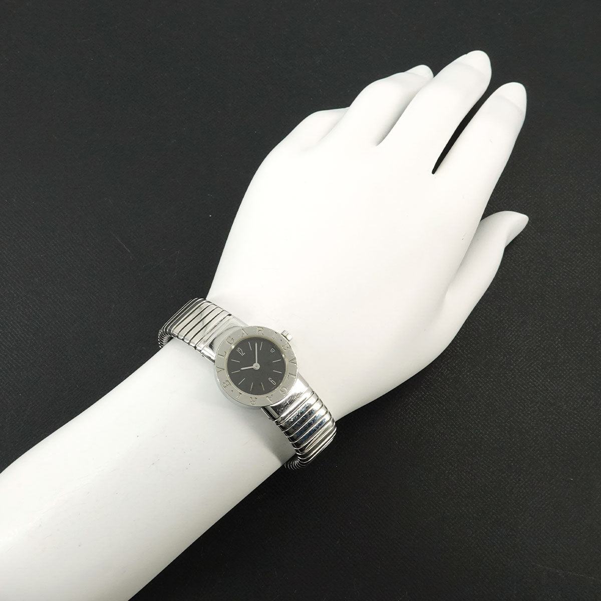 BVLGARIBVLGARI Tubogas BB232TS Black Dial Ladies