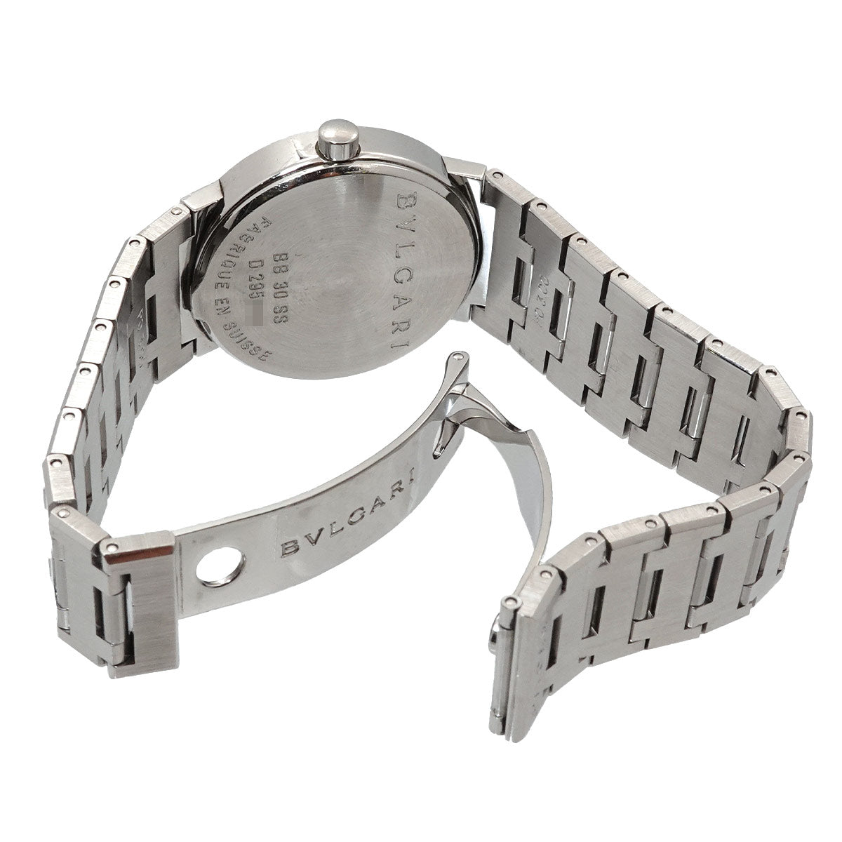 BVLGARIBVLGARI BB30SS Quartz Date Black Dial Boys Watch