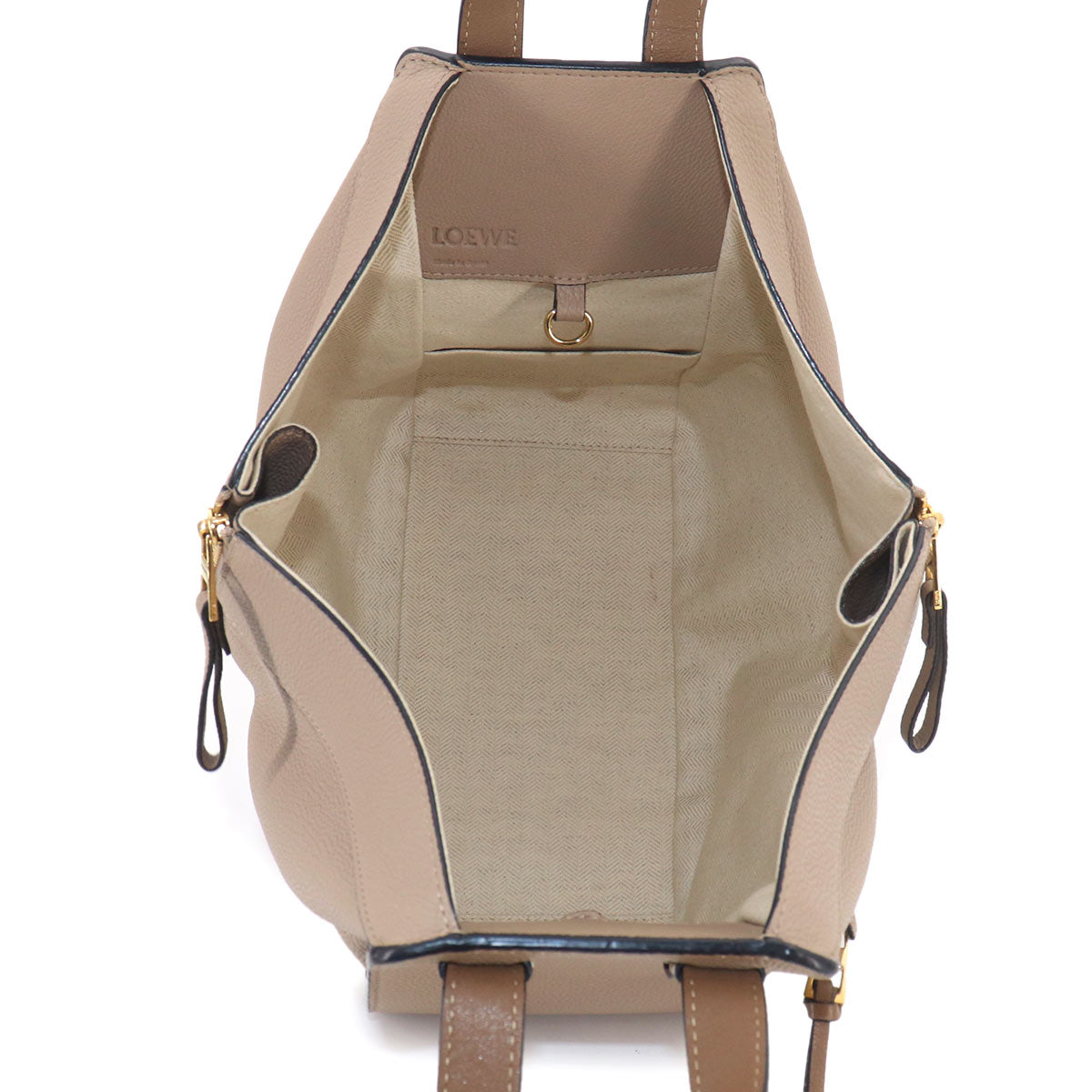 Hammock Small Hand Shoulder Bag Leather Beige Brown Purse
