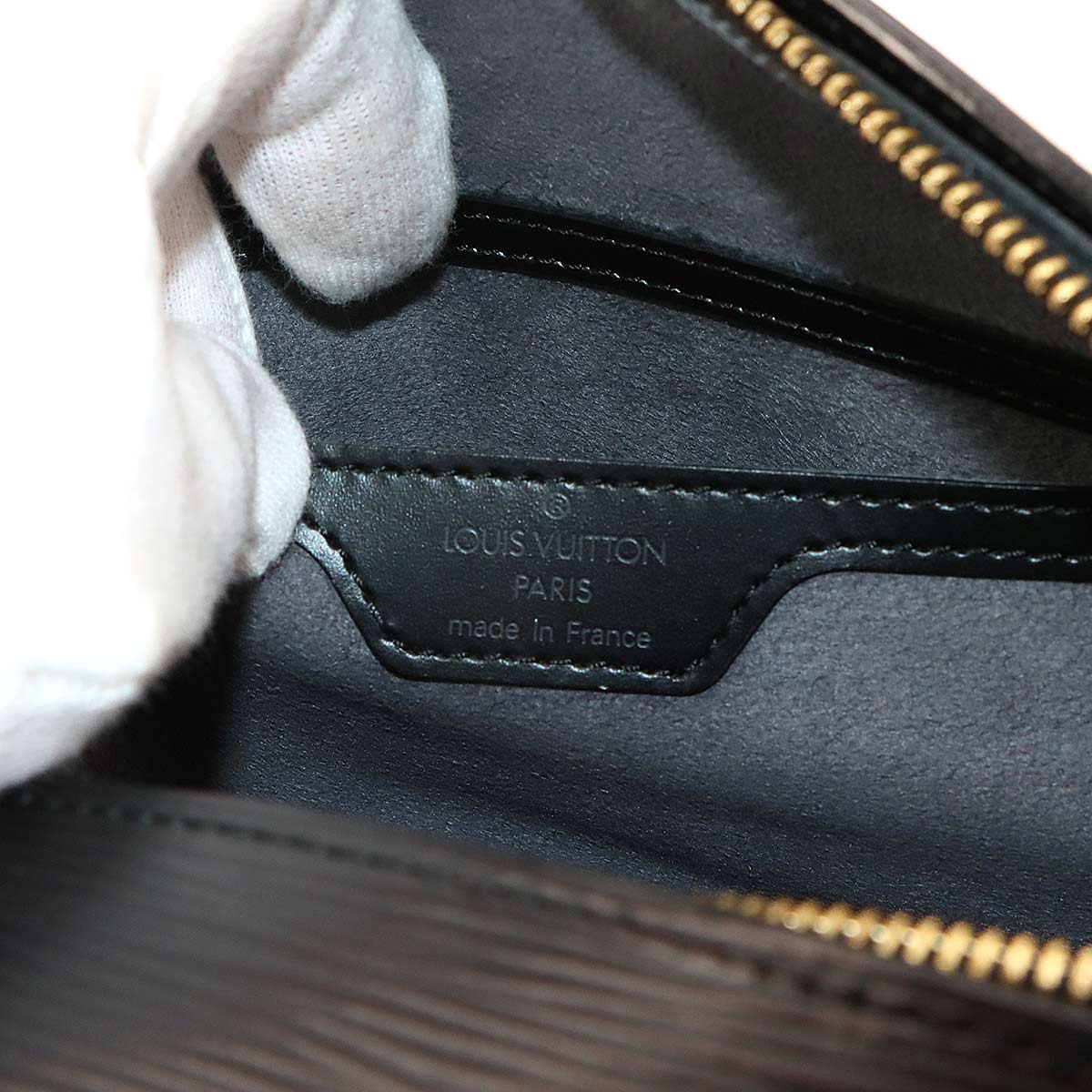 Epi Soufflot Hand Bag Leather Noir M52222 Purse