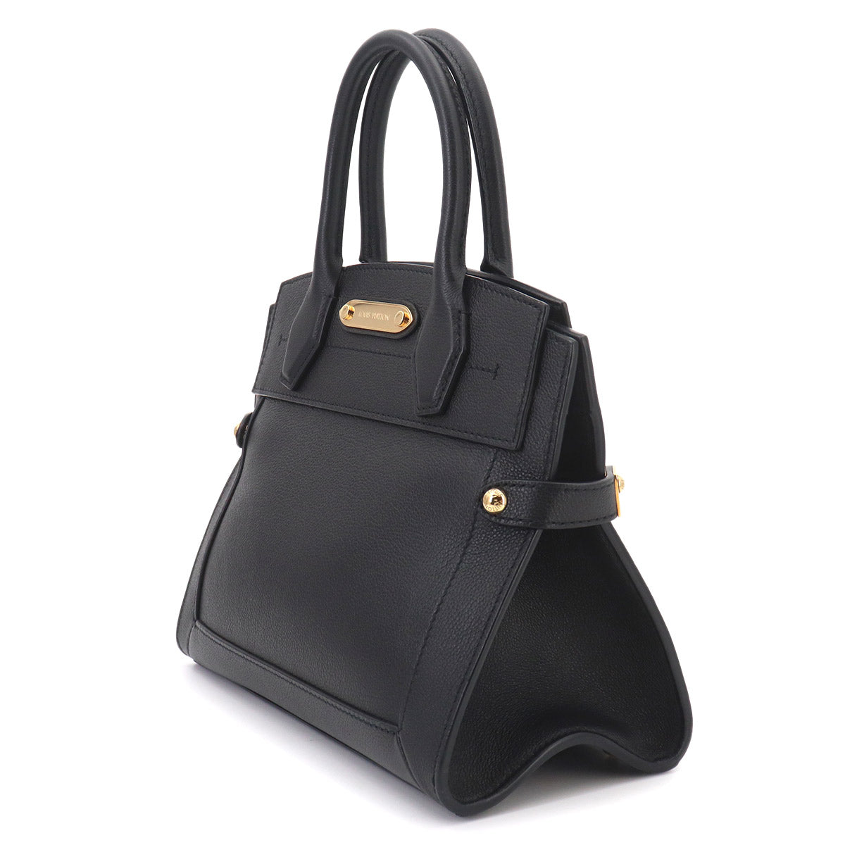 Steamer PM Hand Shoulder Bag Leather Black M21273