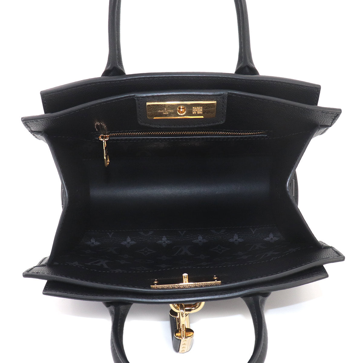 Steamer PM Hand Shoulder Bag Leather Black M21273
