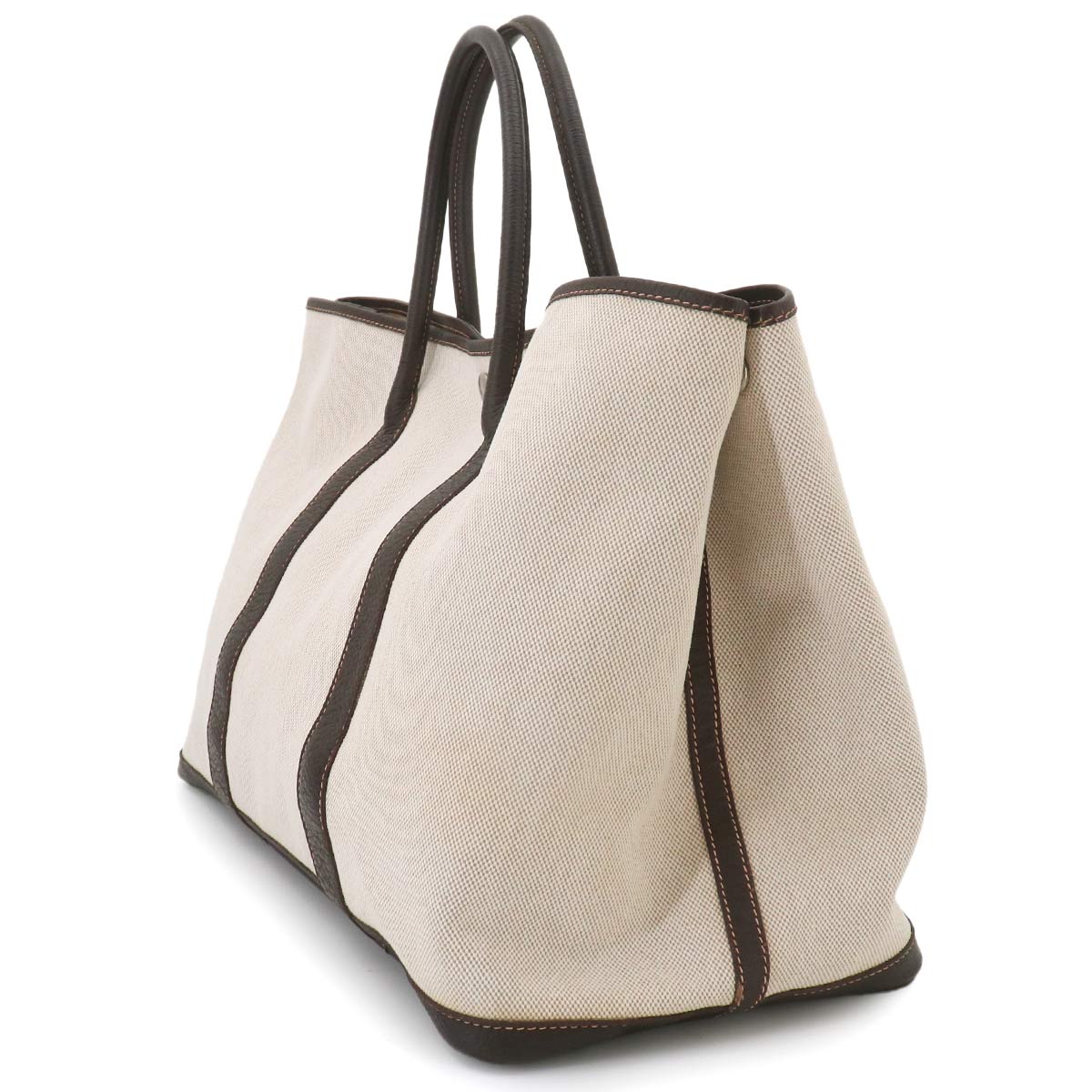 Garden Party 43 GM Tote Bag Toile H Negonda Natural Marron