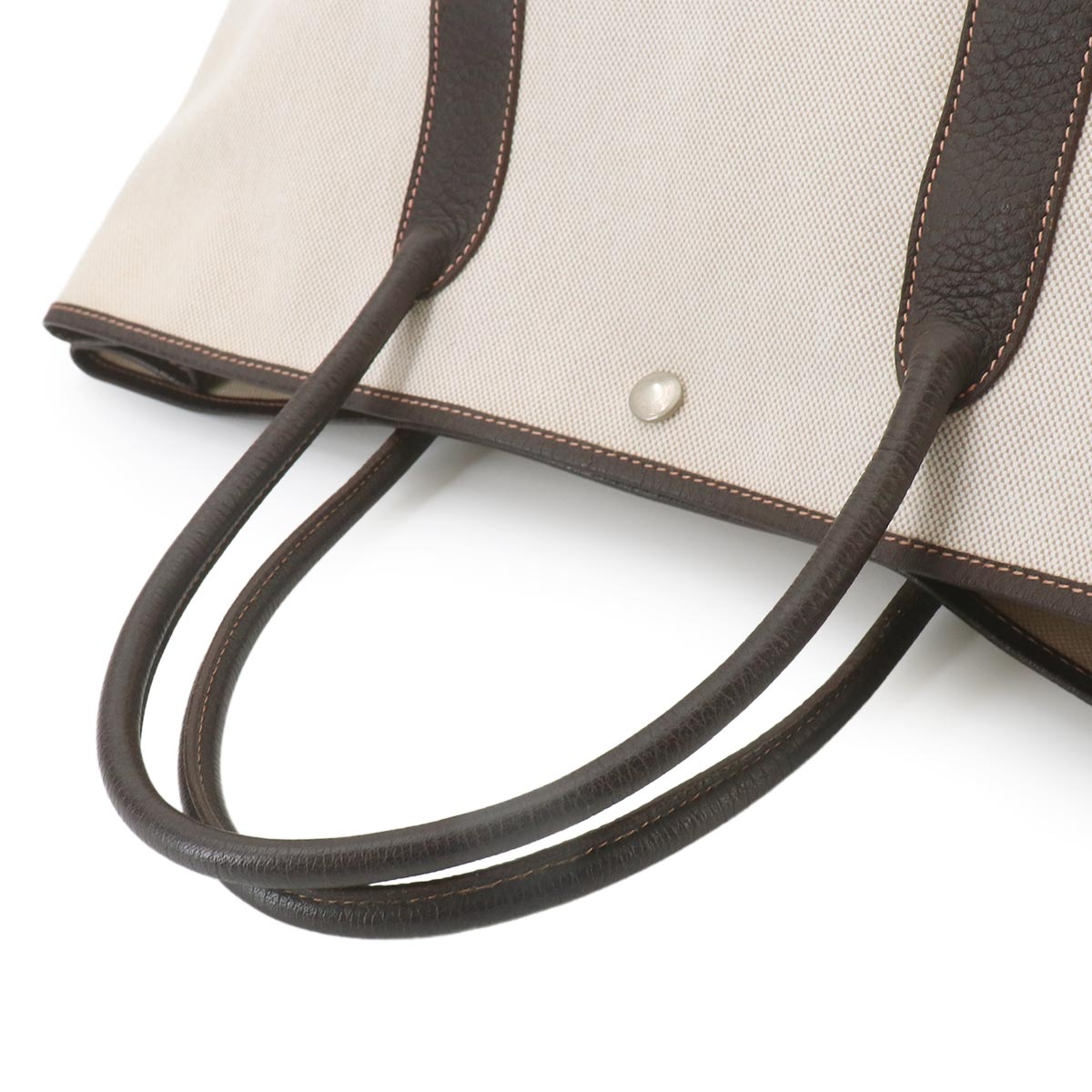 Garden Party 43 GM Tote Bag Toile H Negonda Natural Marron