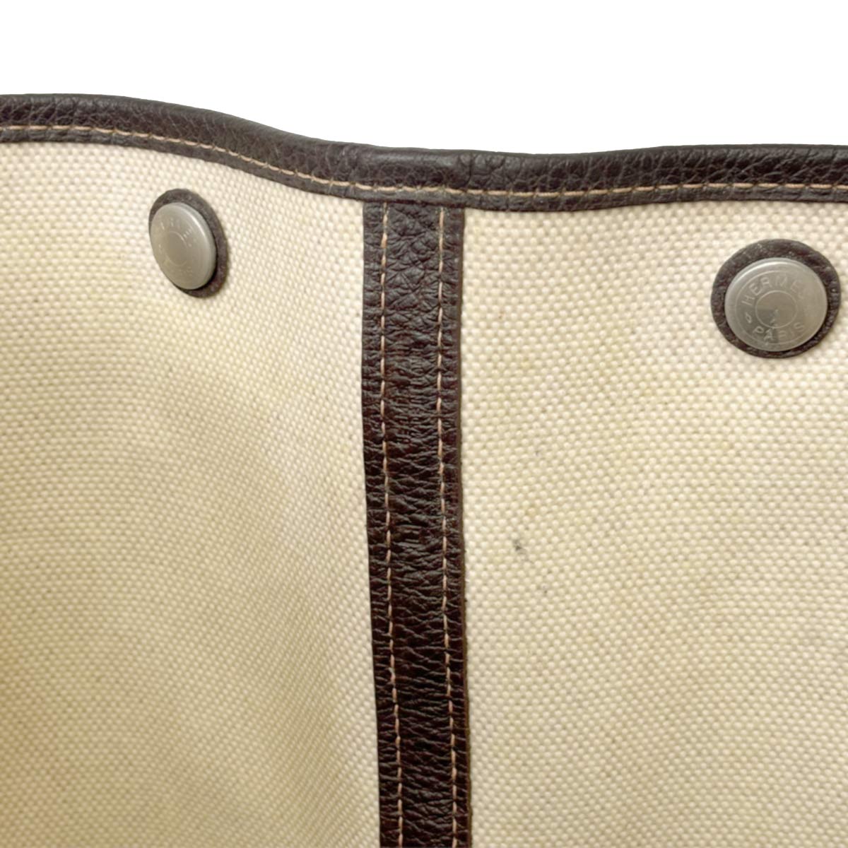Garden Party 43 GM Tote Bag Toile H Negonda Natural Marron