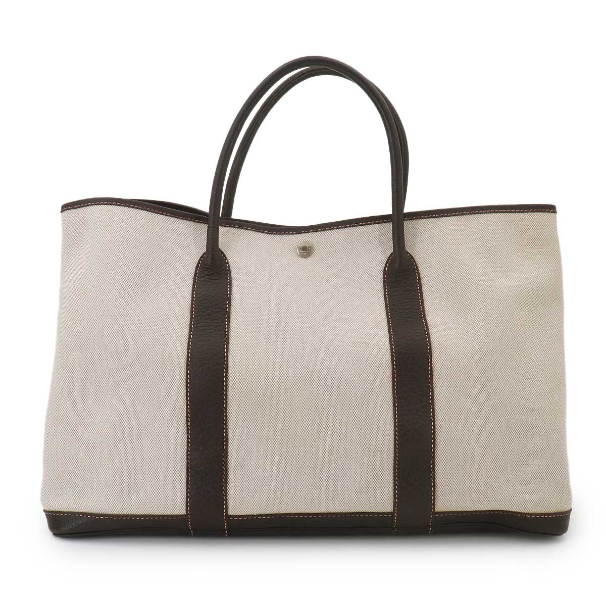 Garden Party 43 GM Tote Bag Toile H Negonda Natural Marron