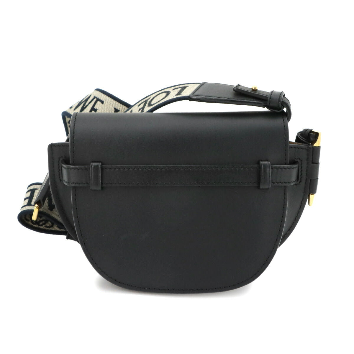 Mini Gate Dual Shoulder Bag Leather Black Purse