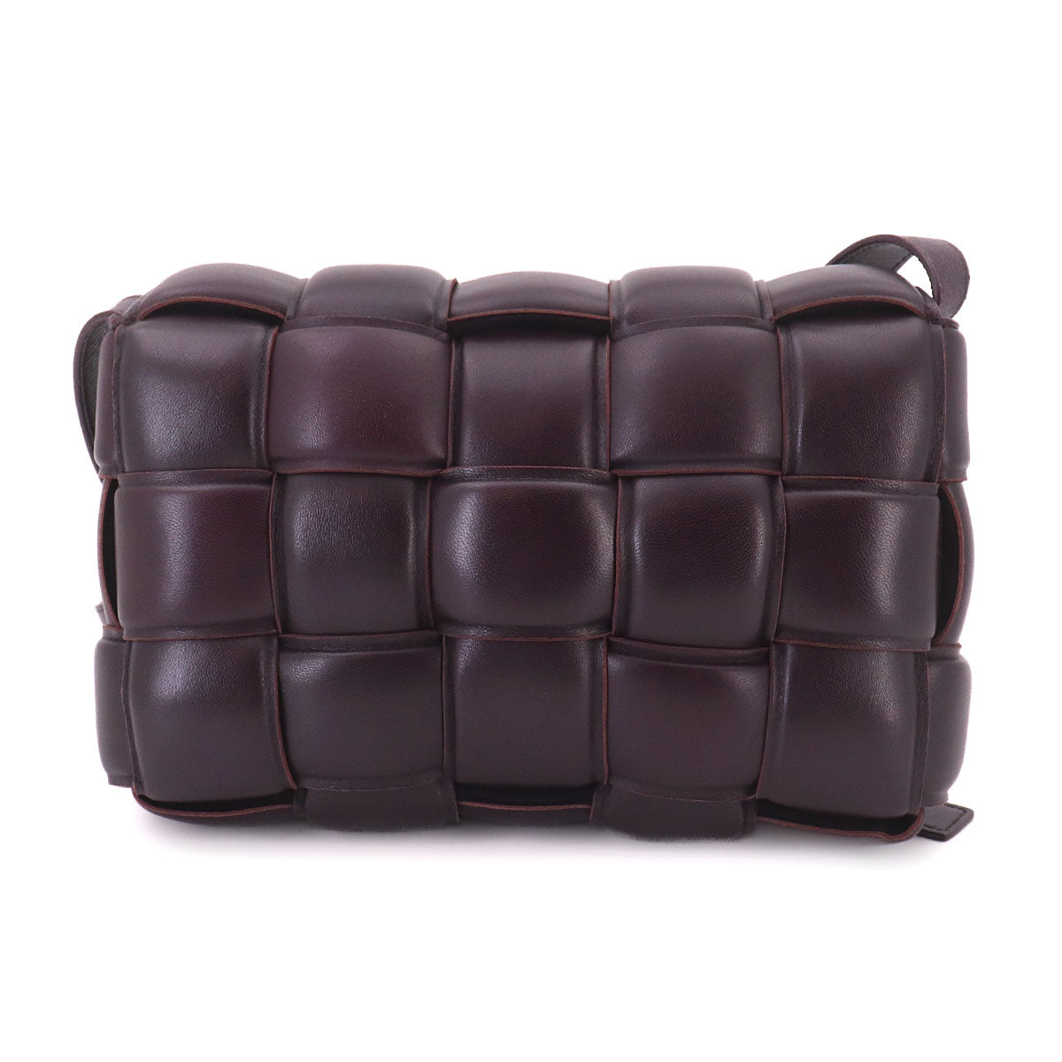 Intrecciato Padded Cassette Shoulder Bag Purple 591970