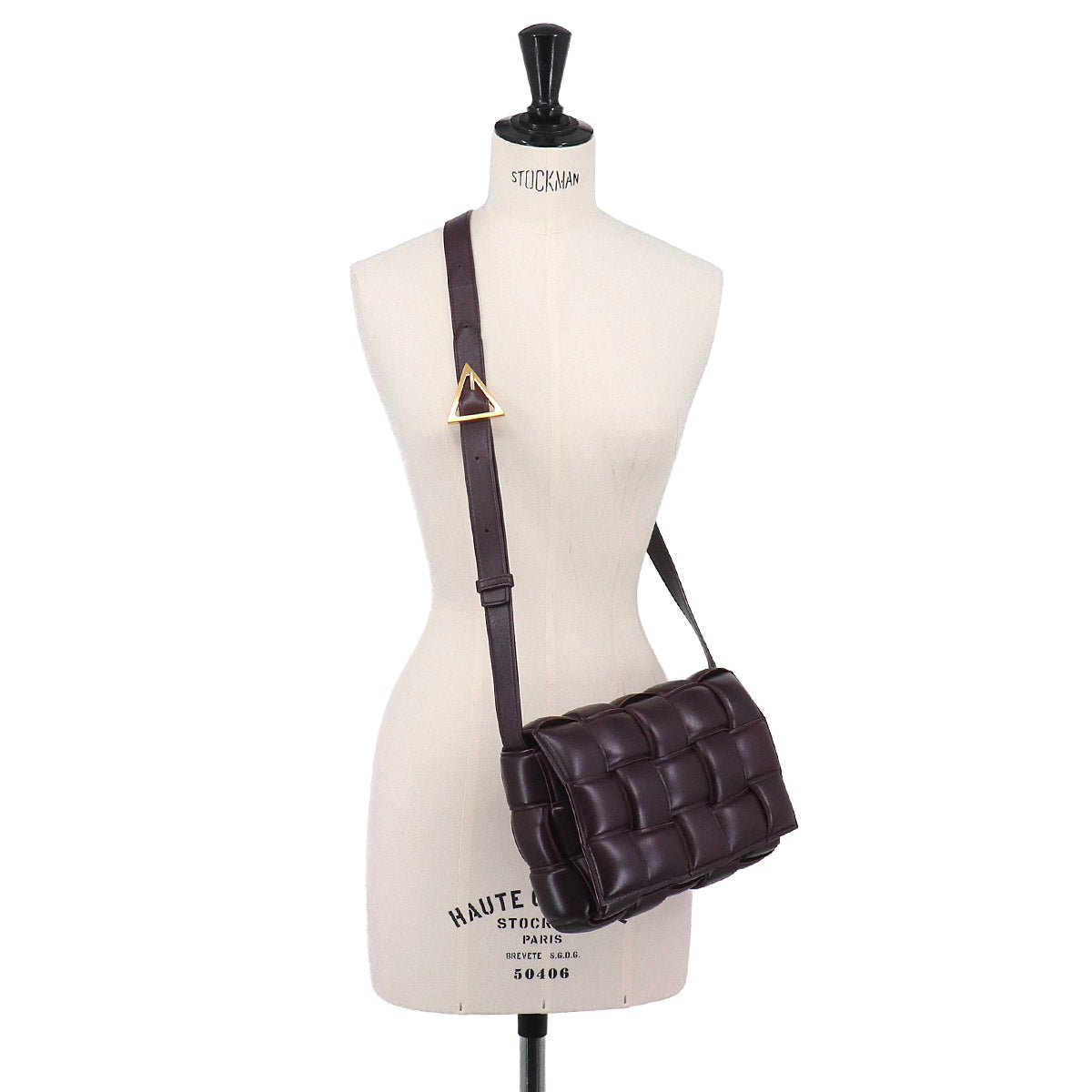 Intrecciato Padded Cassette Shoulder Bag Purple 591970
