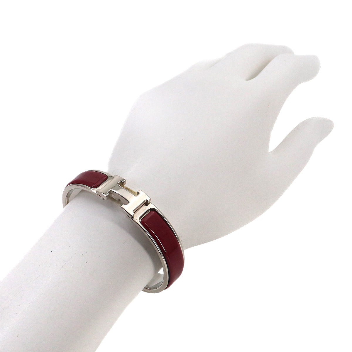 Clic H PM Bangle Silver Red