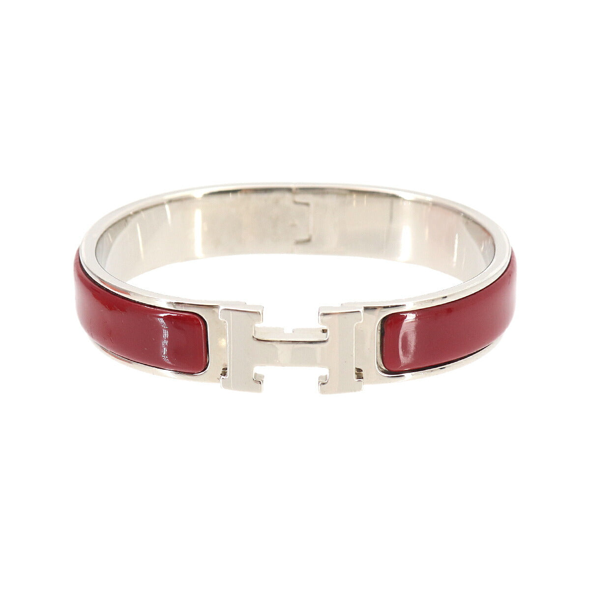Clic H PM Bangle Silver Red