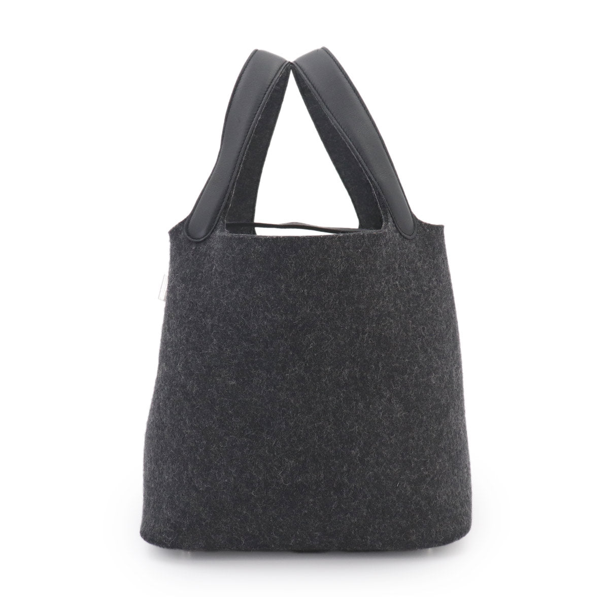 Picotin Lock MM Hand Bag Felt Veau Swift Graphite Black
