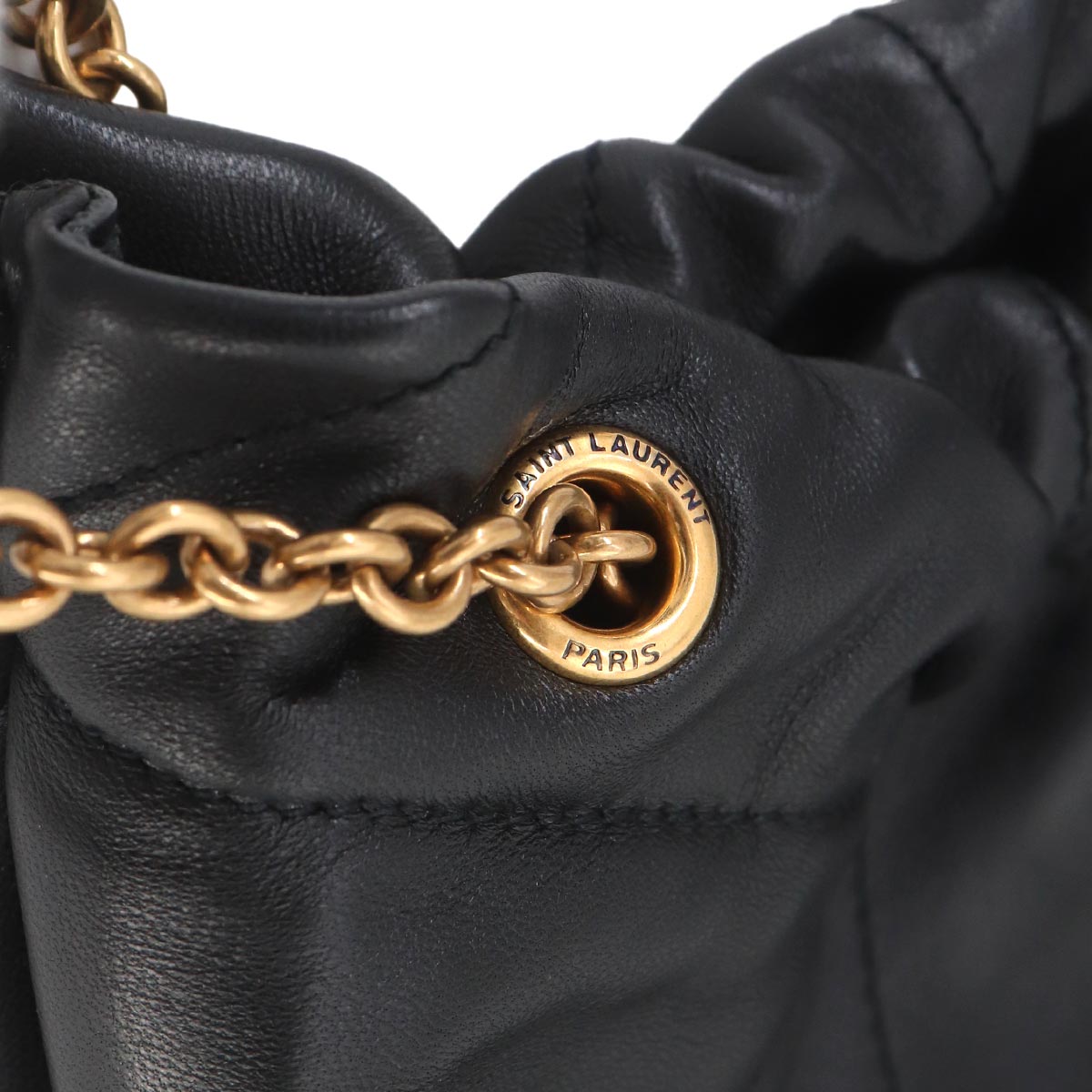 Jamie Pochon Shoulder Bag Leather Black 781666