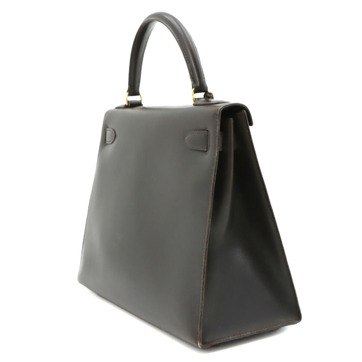 Kelly 28 Box calf Brown Hand Bag Vintage Antique Purse