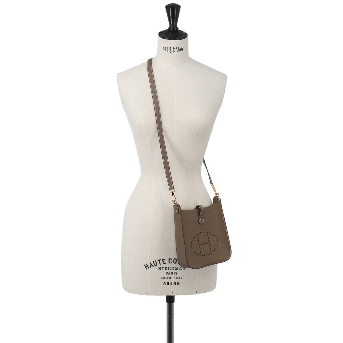 Evelyne Sellier 16 TPM Shoulder Bag Epsom Etoupe