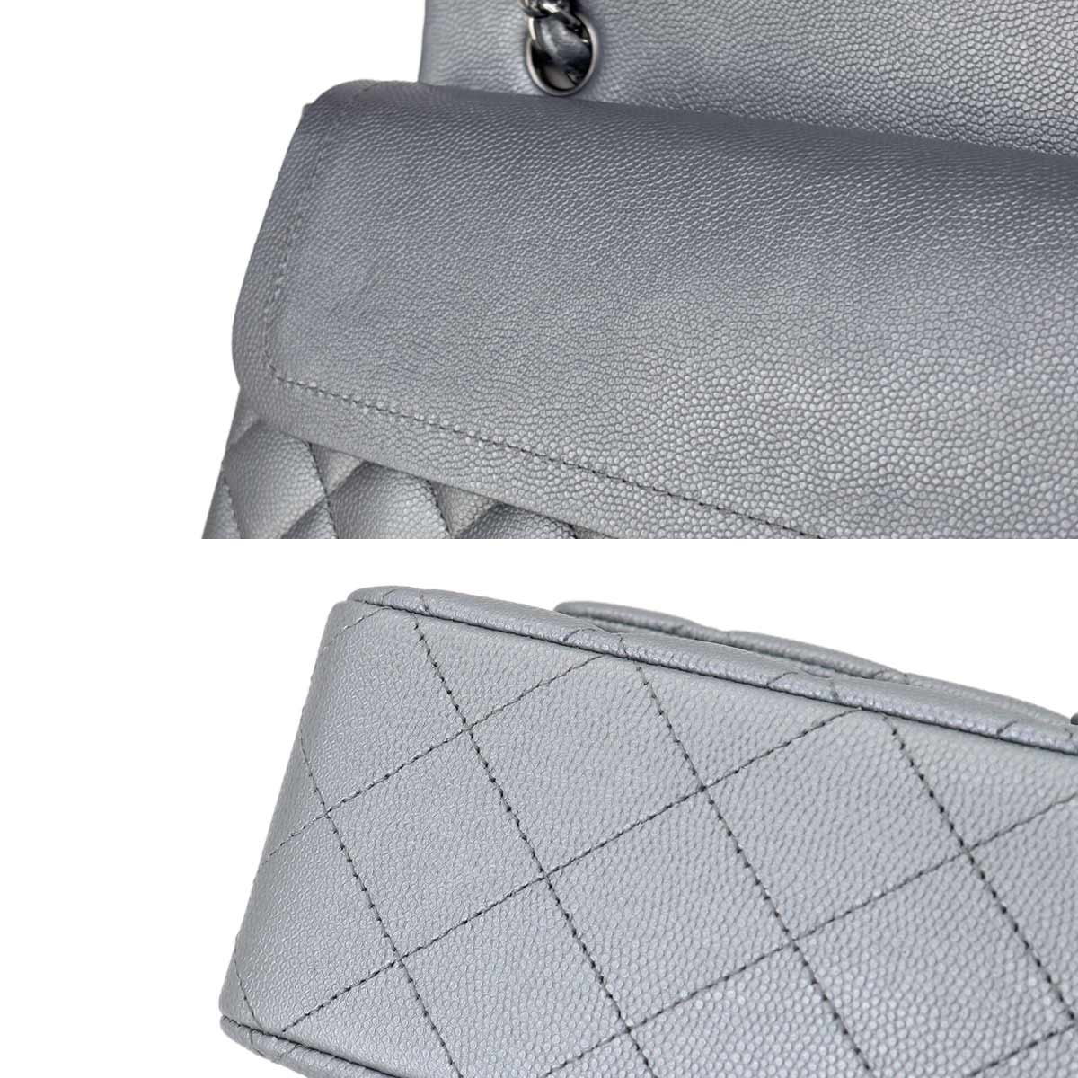 Matelasse 25 Chain Shoulder Bag Leather Gray A01112