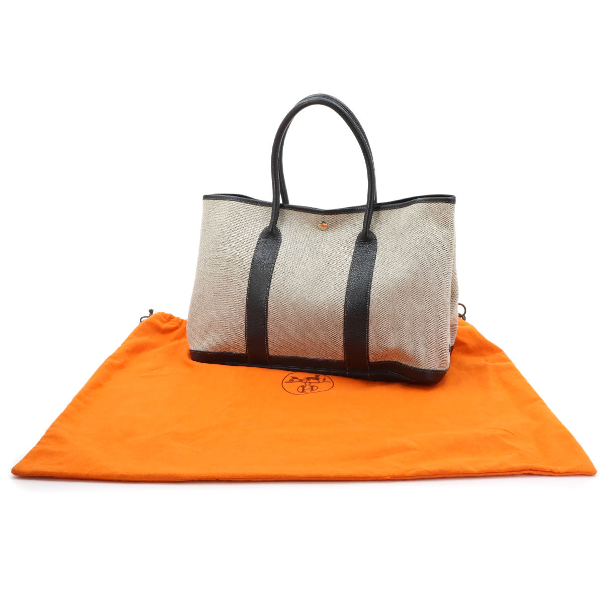 Garden Party PM Tote Bag Toile H Negonda Black Gray