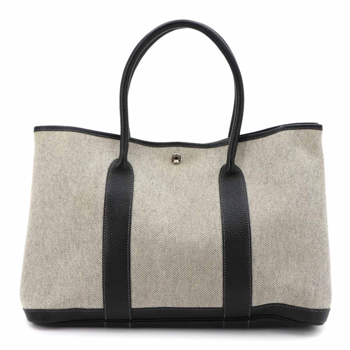 Garden Party PM Tote Bag Toile H Negonda Black Gray