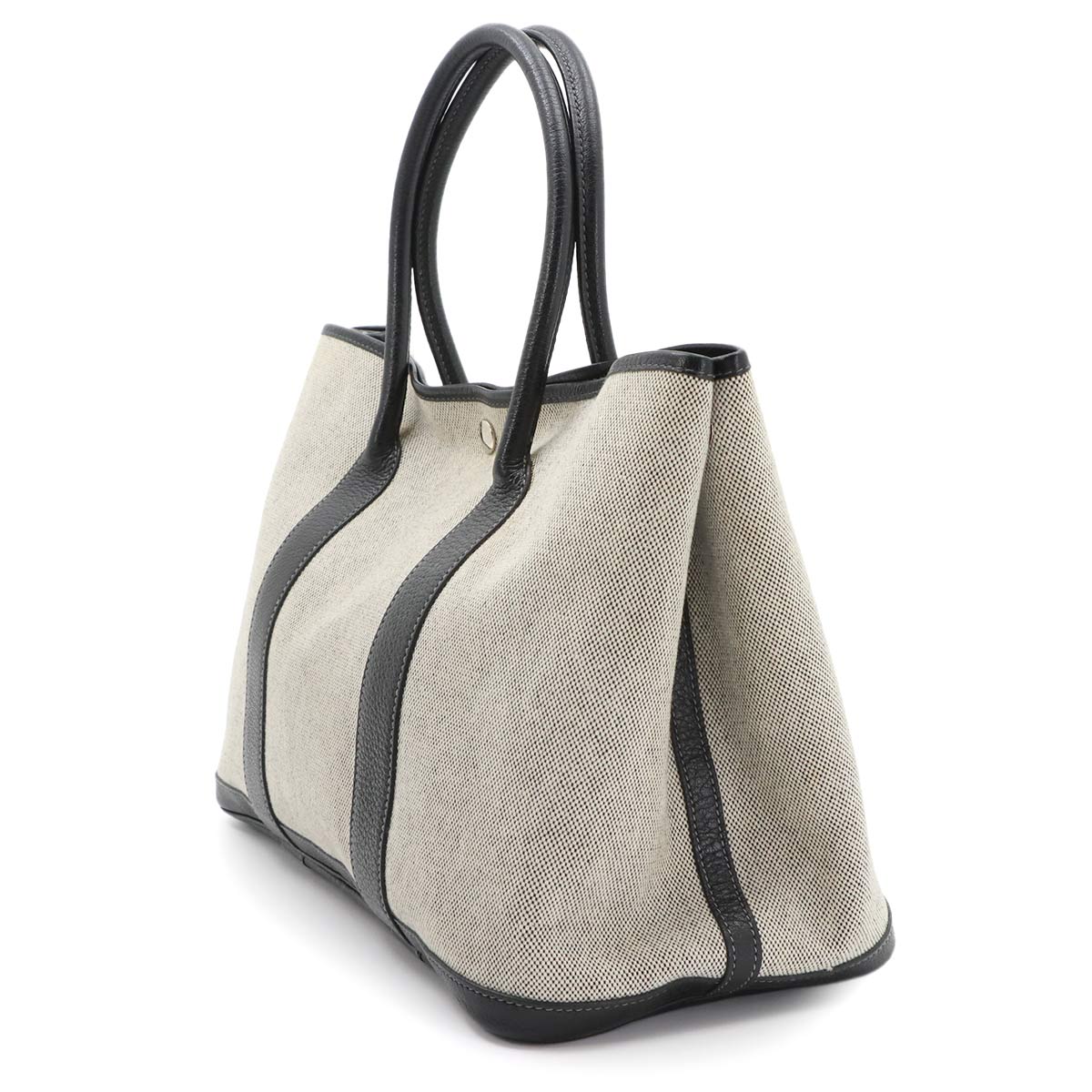 Garden Party PM Tote Bag Toile H Negonda Black Gray