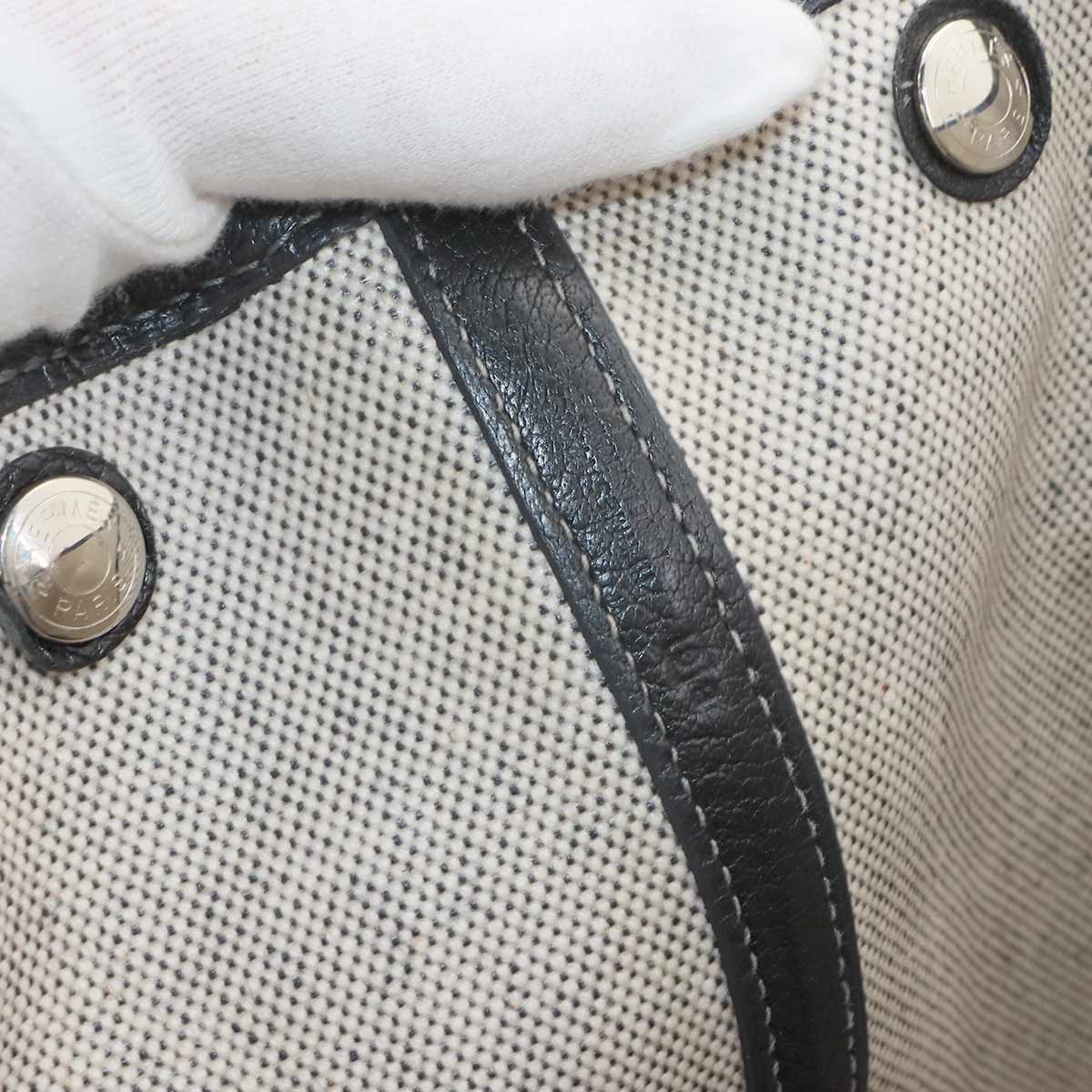 Garden Party PM Tote Bag Toile H Negonda Black Gray