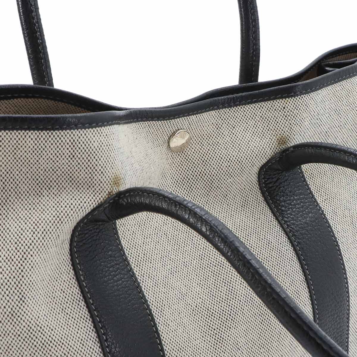 Garden Party PM Tote Bag Toile H Negonda Black Gray