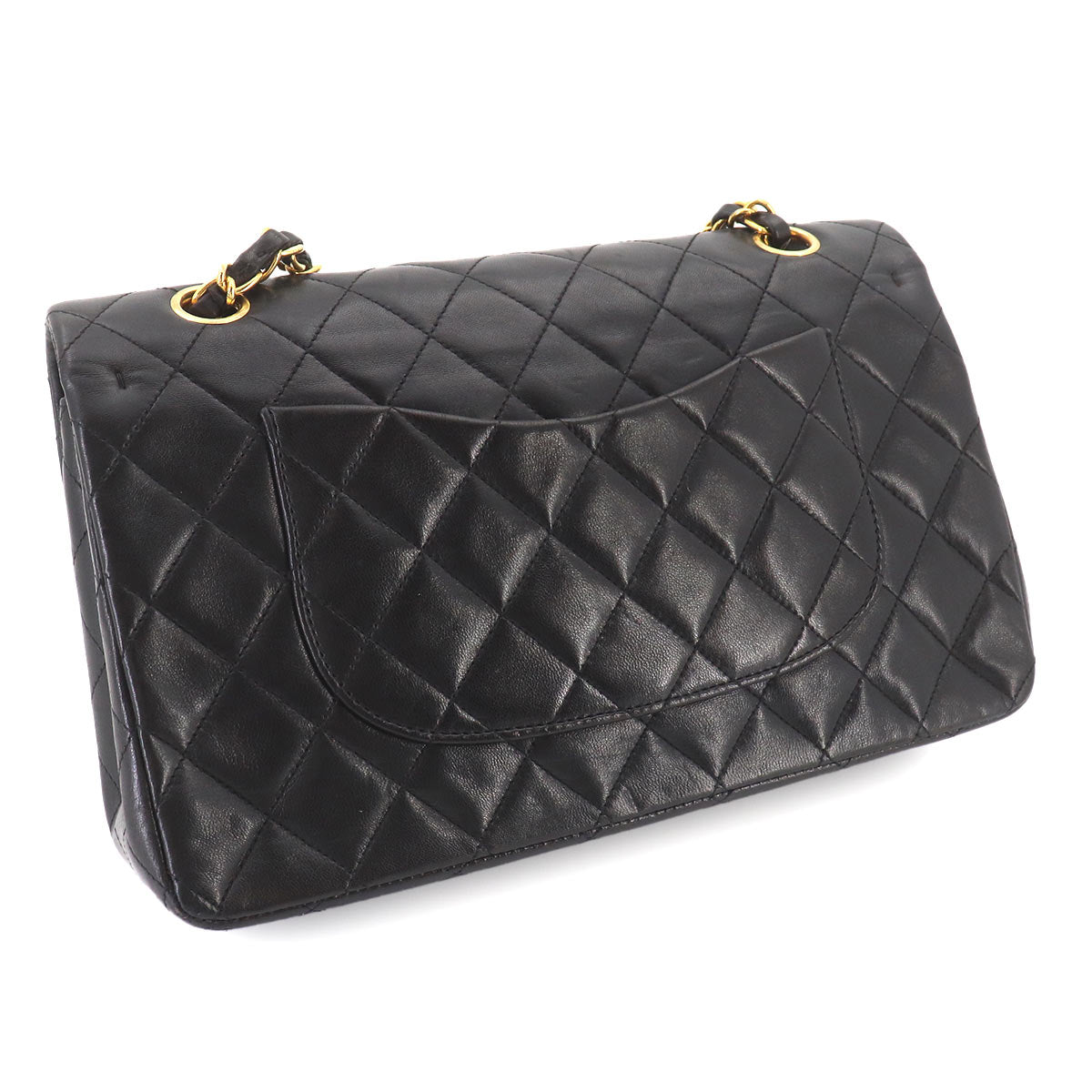 Matelasse 25 Chain Shoulder Bag Leather Black A01112 Vintage
