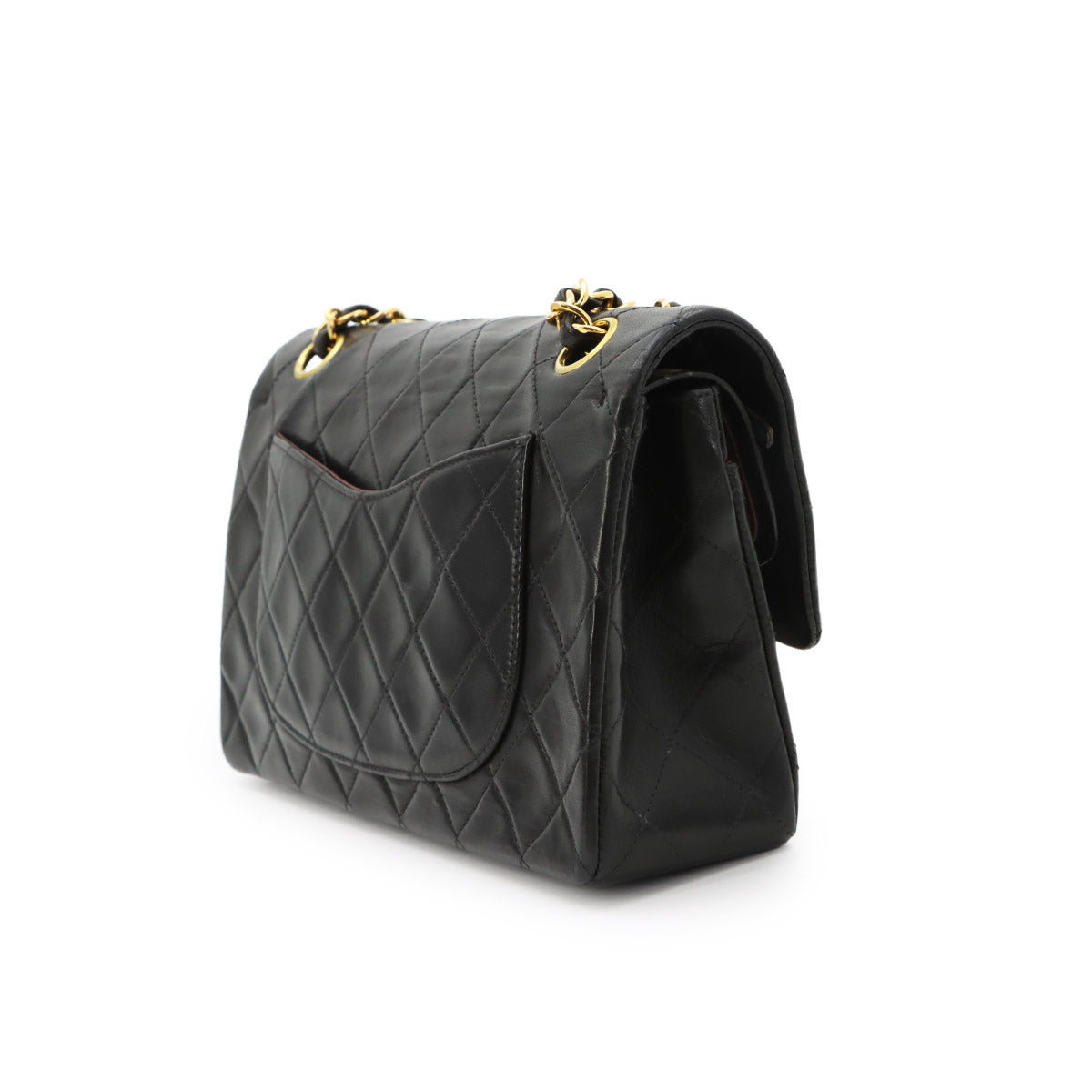 Matelasse 23 Chain Shoulder Bag Leather Black A01113 Vintage