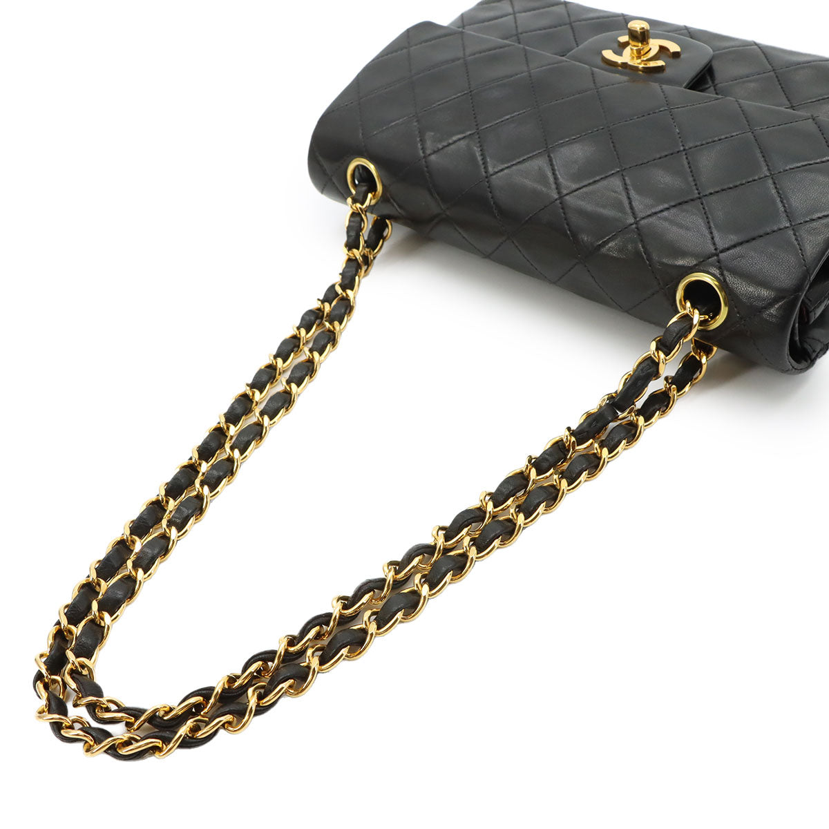 Matelasse 23 Chain Shoulder Bag Leather Black A01113 Vintage