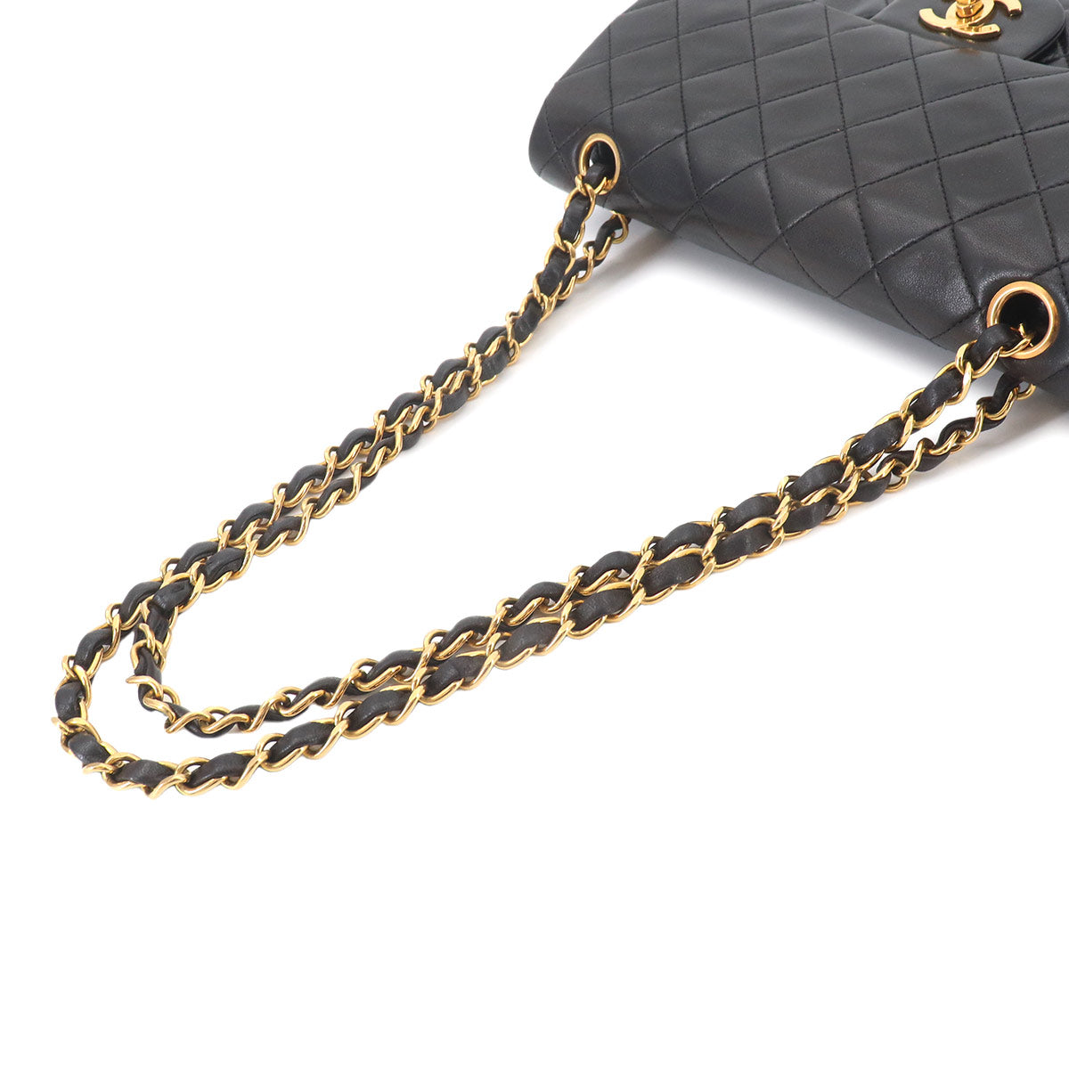 Matelasse 23 Chain Shoulder Bag Leather Black A01113 Vintage
