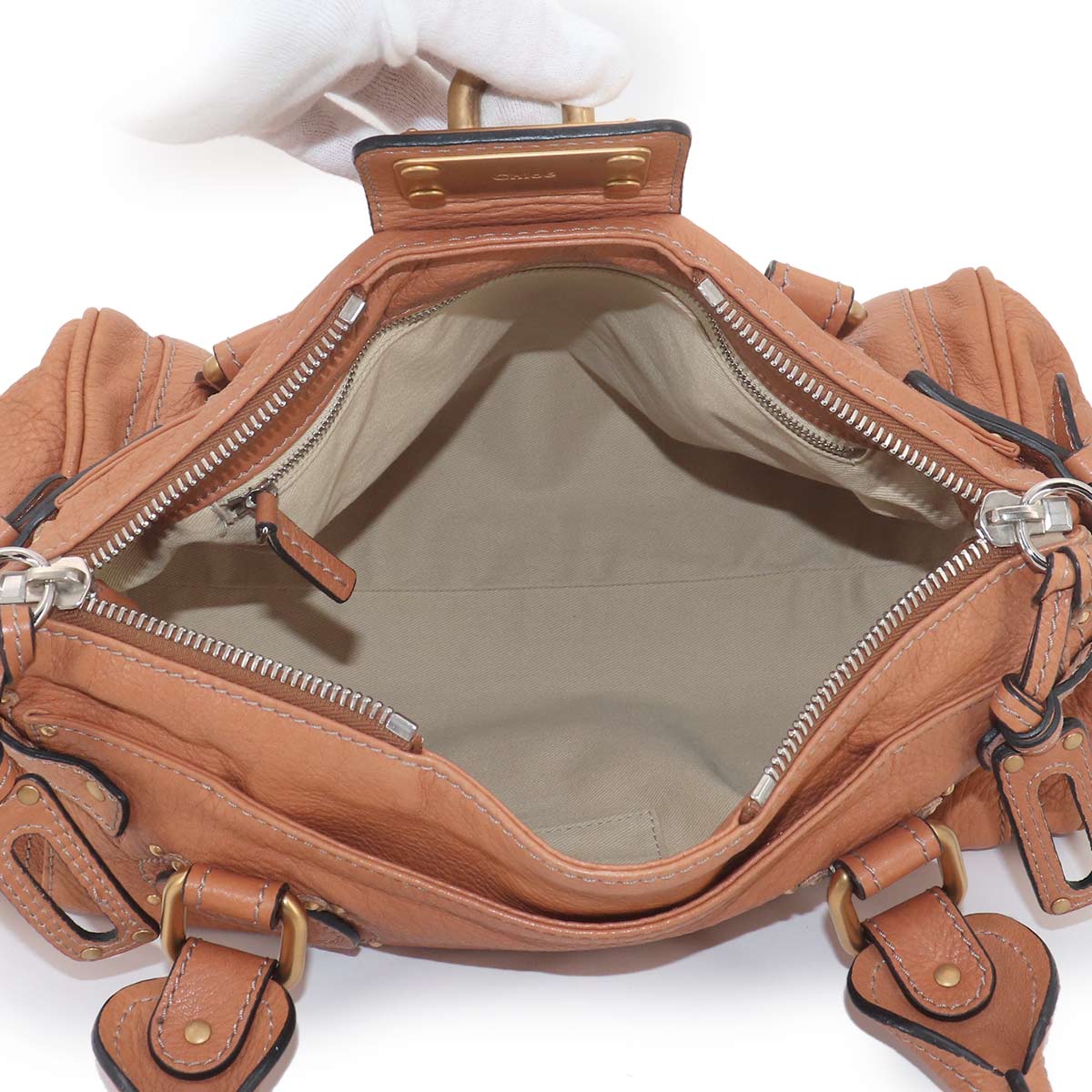 Paddington Hand Bag Leather Brown Purse