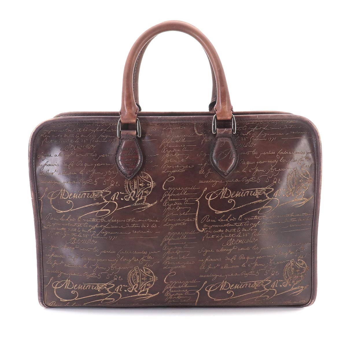 Un Jour Briefcase Business Bag Venezia Leather Brown