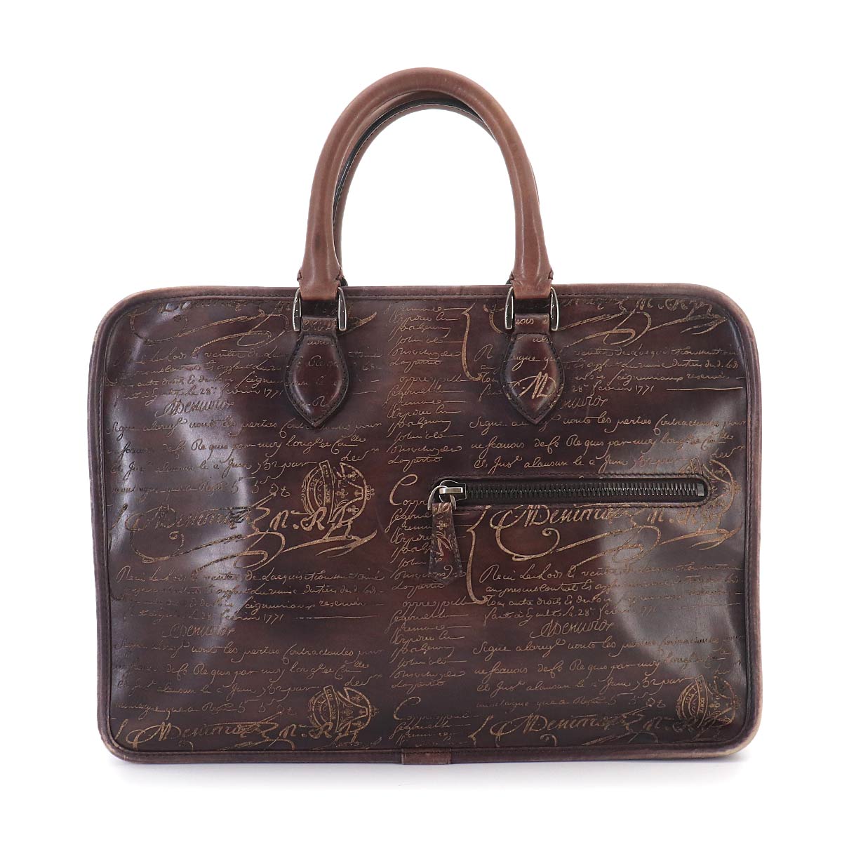 Un Jour Briefcase Business Bag Venezia Leather Brown