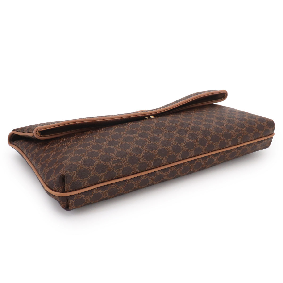 Macadam Clutch Bag PVC Leather Brown Vintage Purse