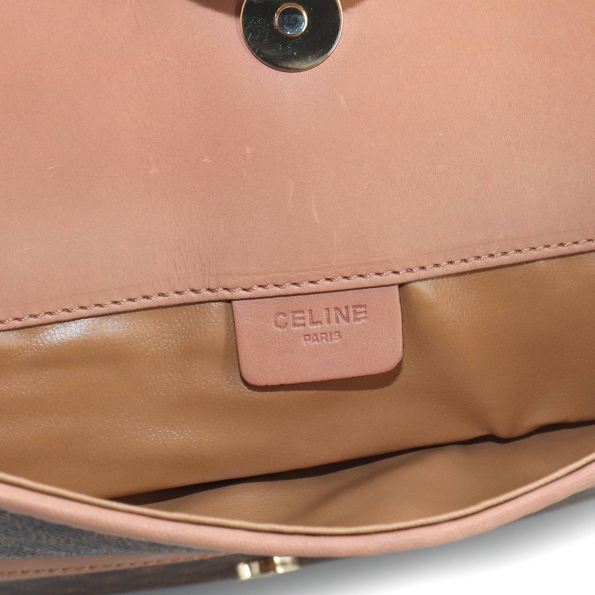Macadam Clutch Bag PVC Leather Brown Vintage Purse
