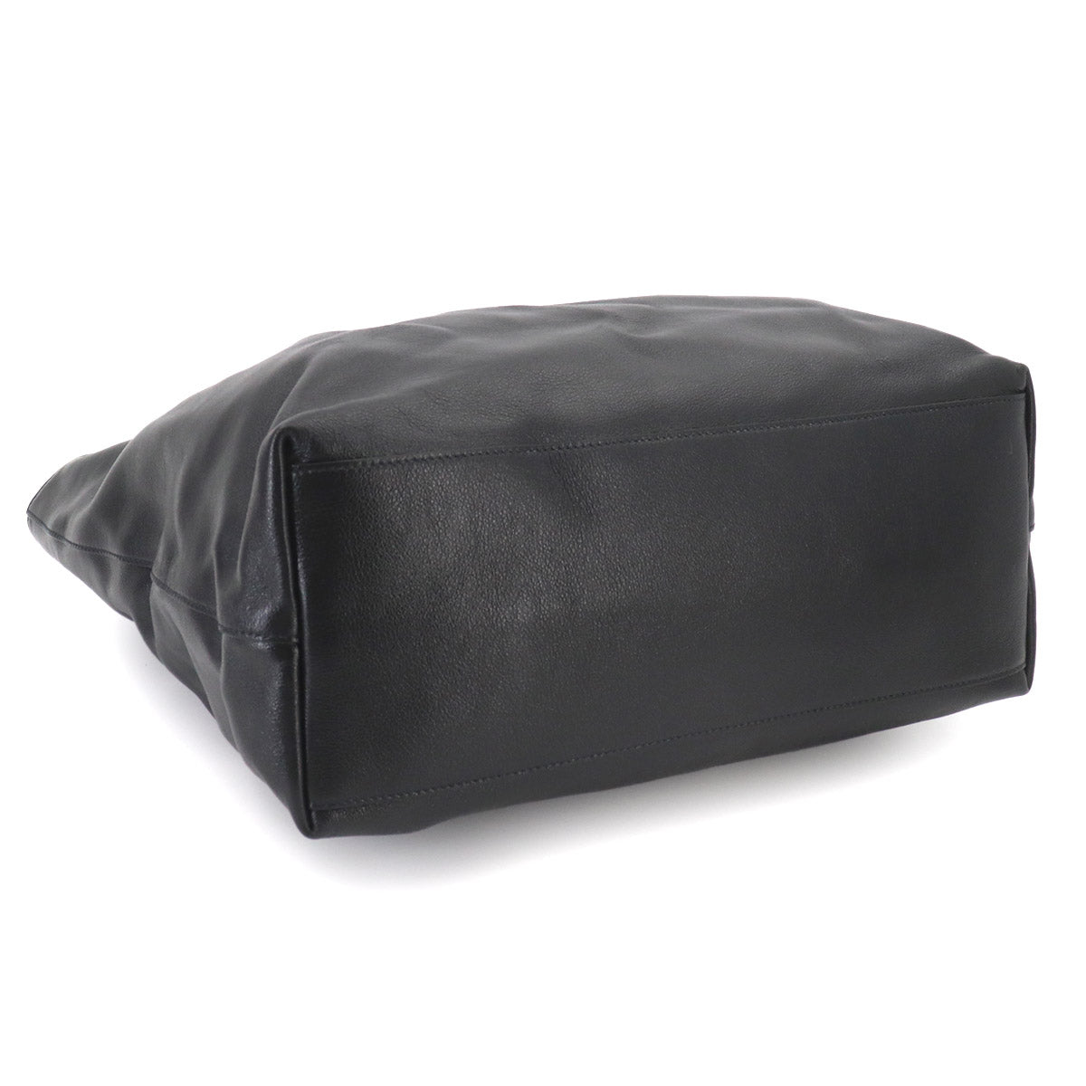 Tote Bag Leather Black Unisex Purse Logos