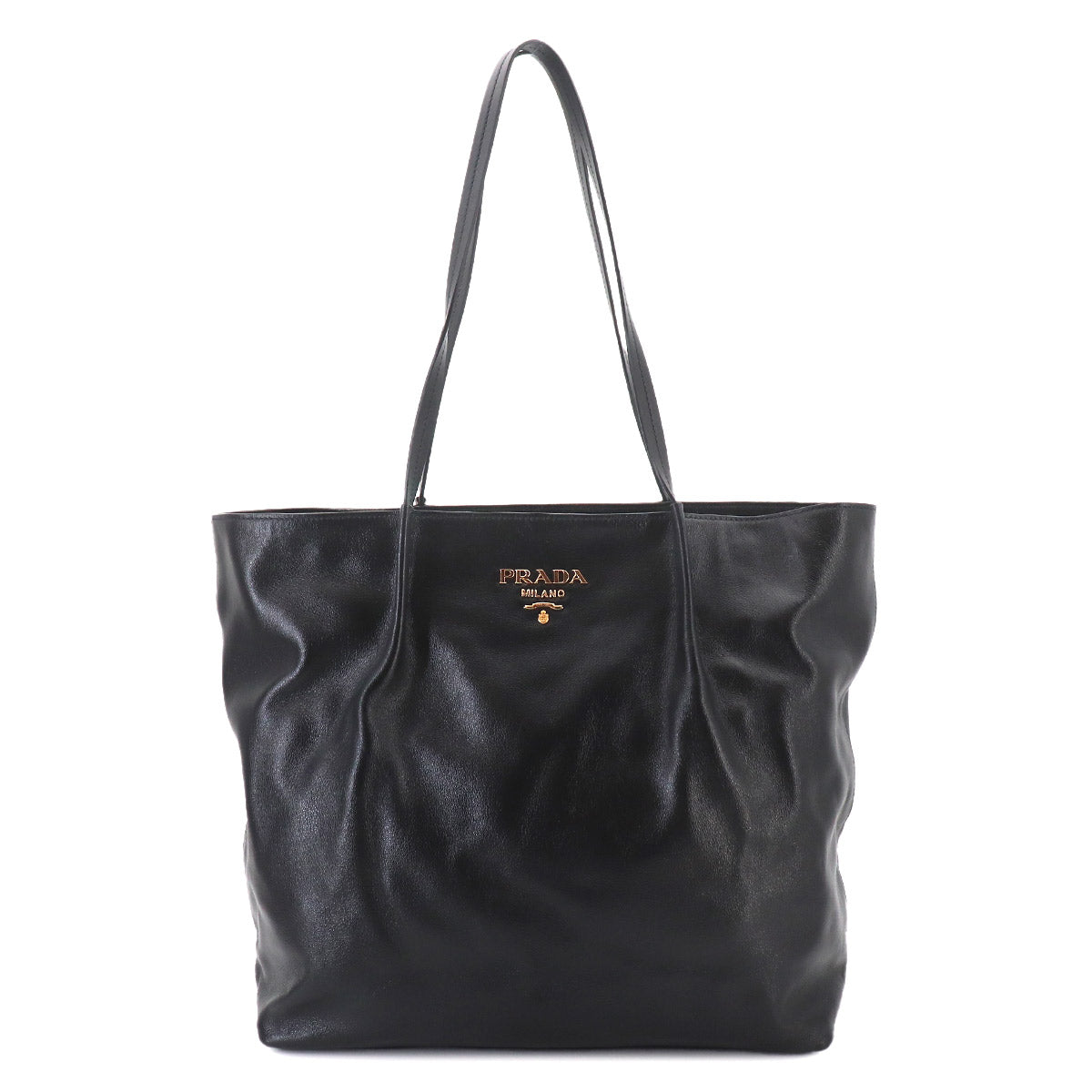 Tote Bag Leather Black Unisex Purse Logos