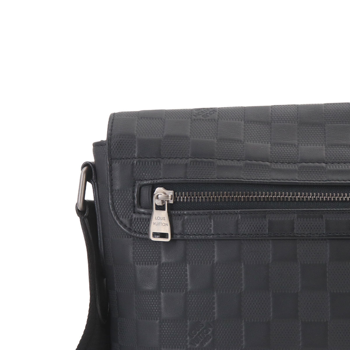 Damier Infini District PM Shoulder Bag Leather N41286