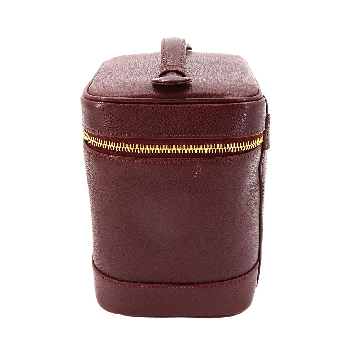 Vanity Hand Bag Leather Bordeaux A01998 Coco Logos Vintage