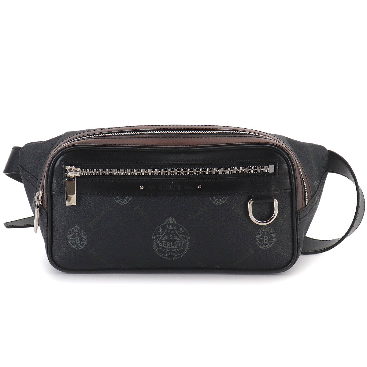 Signature Ballade Body Bag PVC Leather Black Purse