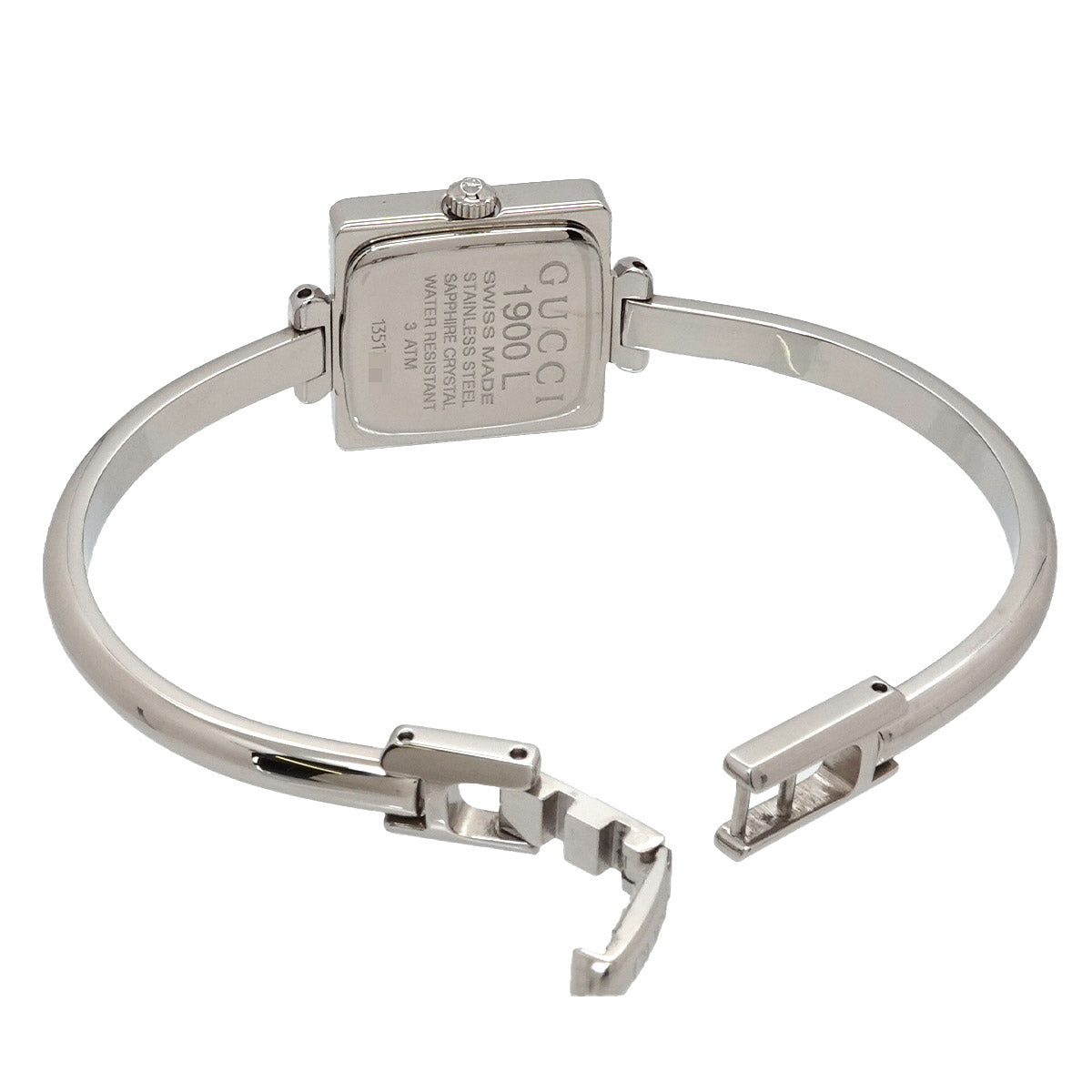1900L YA019518 White Shell Dial Quartz Ladies Bangle Watch