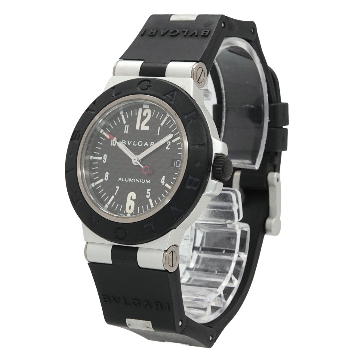 Aluminum AL38TA Date Automatic Black Carbon Dial Mens Watch