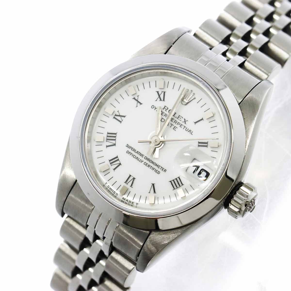 Oyster Perpetual Date 69160 Serial T White Dial Ladies Watch