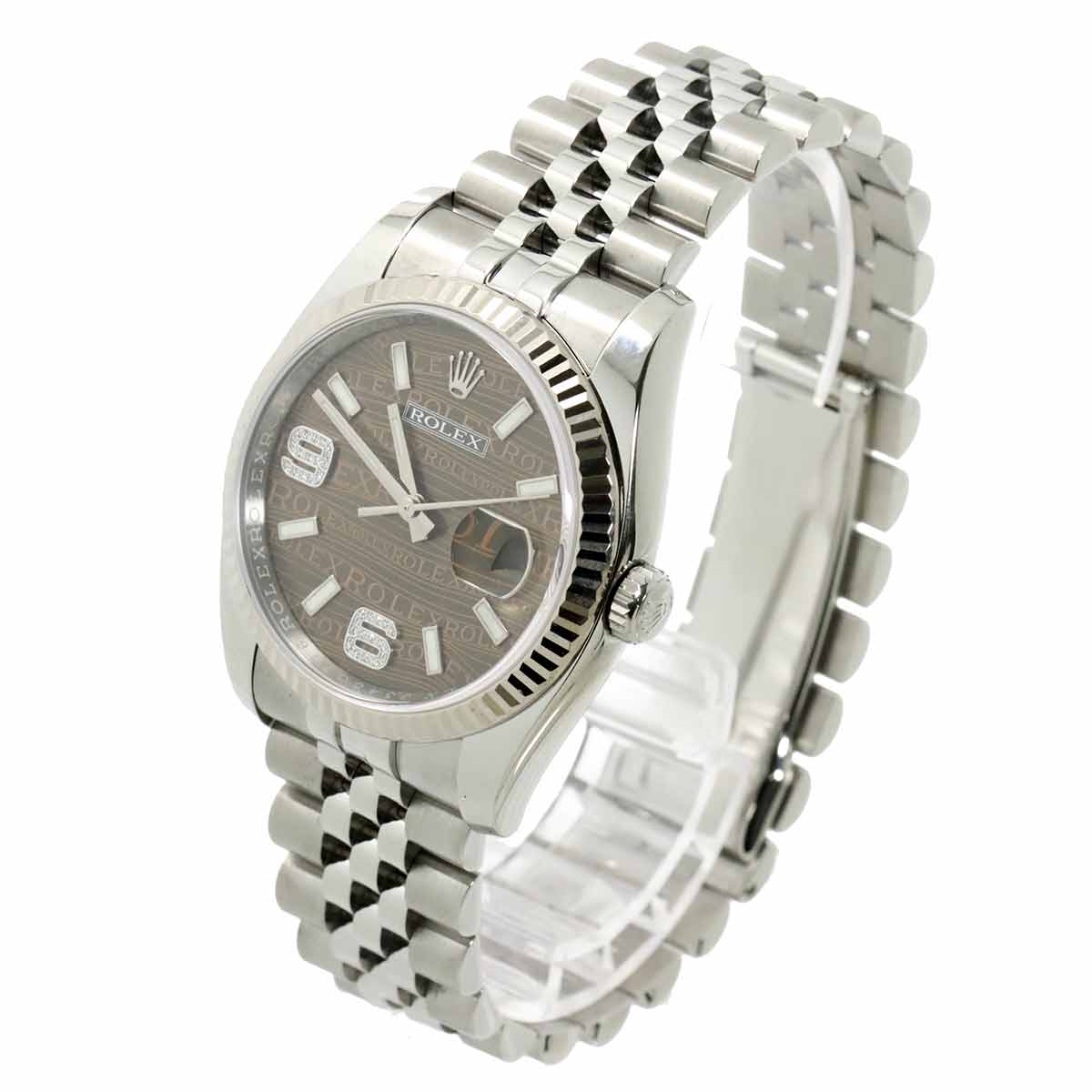 DateJust 116234 Serial Random 750 WG 69 Diamond Brown Dial Mens