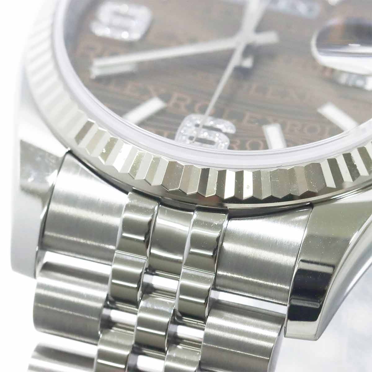 DateJust 116234 Serial Random 750 WG 69 Diamond Brown Dial Mens
