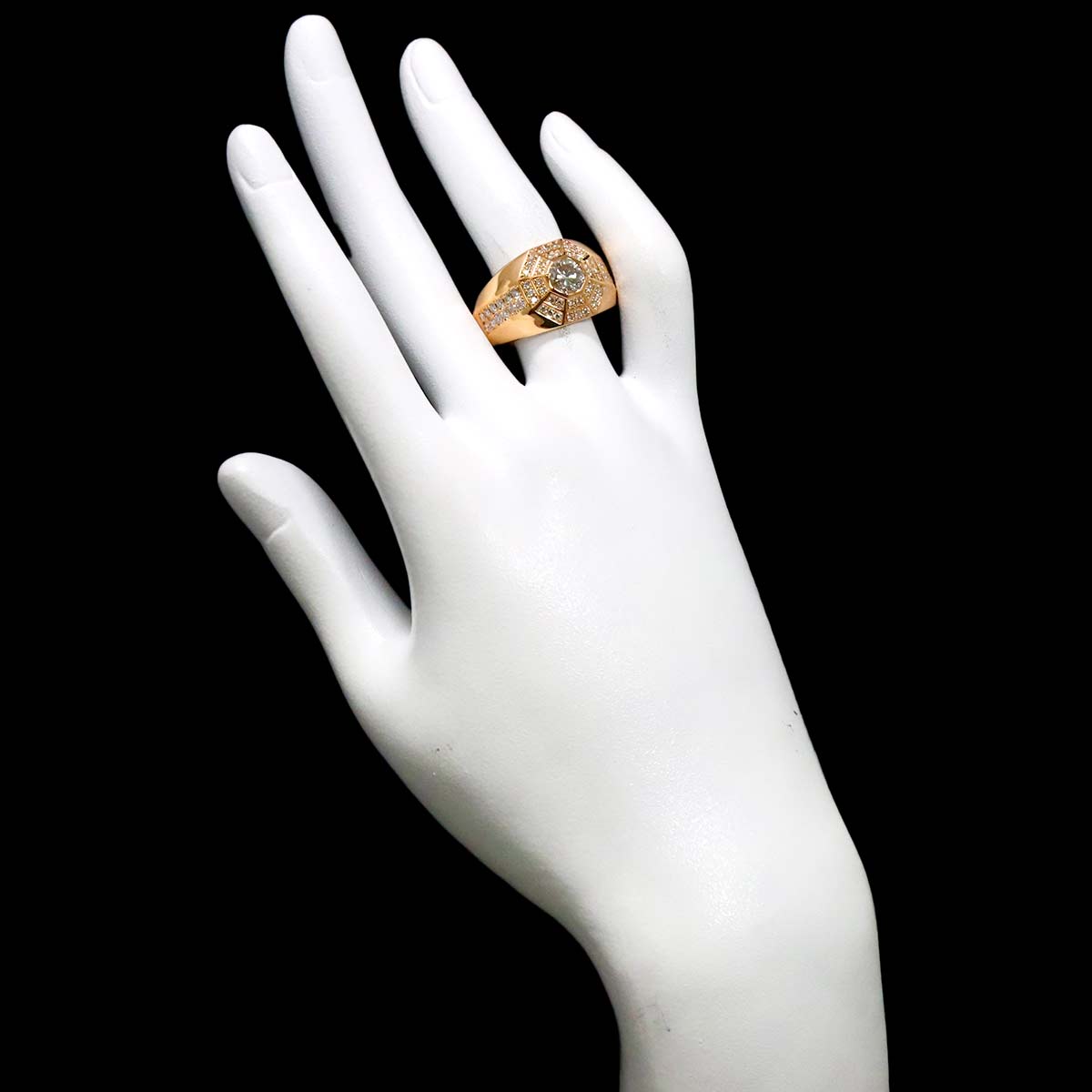 Diamond 1.026ct/0.85ct Ring 18K PG Pink Gold 750 Size10.75-11(US)