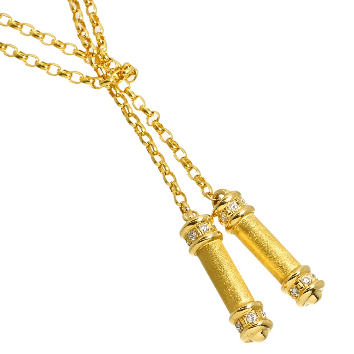 Diamond 0.51ct Lariat Necklace 18K YG 750