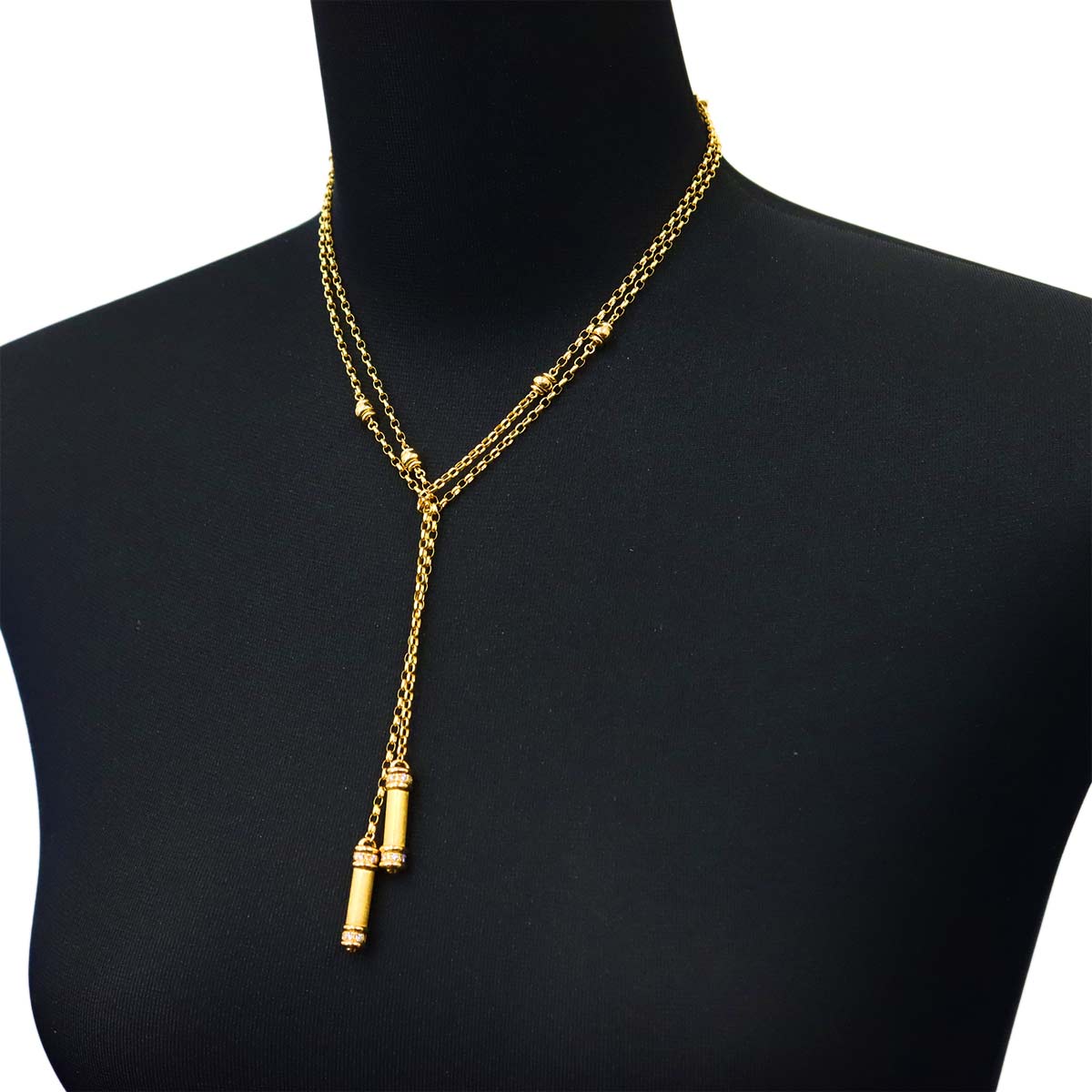 Diamond 0.51ct Lariat Necklace 18K YG 750
